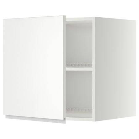 Верхний шкаф на холодильник, морозильник МЕТОД, белый, Нодста белый