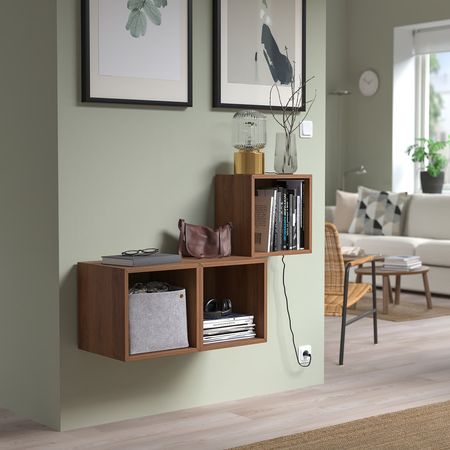 EKET Комбинация настенных шкафов - коричневый под грецкий орех 105x35x70 см