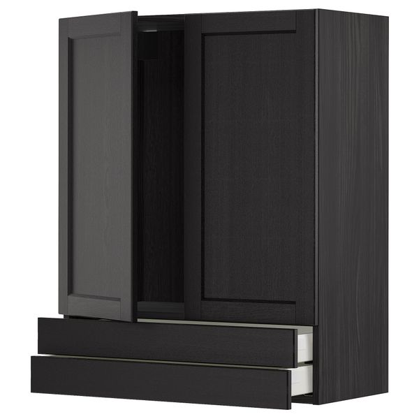 Навесной шкаф, 2 дверцы, 2 ящика, 80x100 cm IKEA METOD МЕТОД, MAXIMERA МАКСИМЕРА 094.591.69 - фото 2