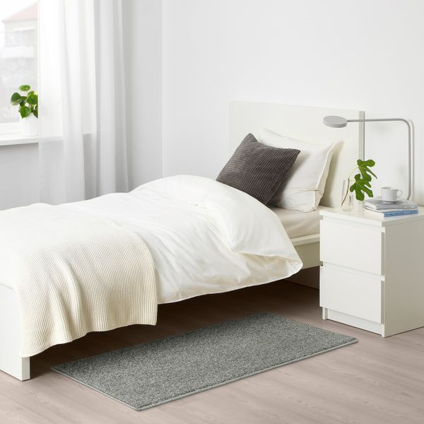 Ковер, длинный ворс, светло-серый 57x120 см IKEA ALLERSLEV АЛЛЕРСЛЕВ 305.086.86 - фото 2