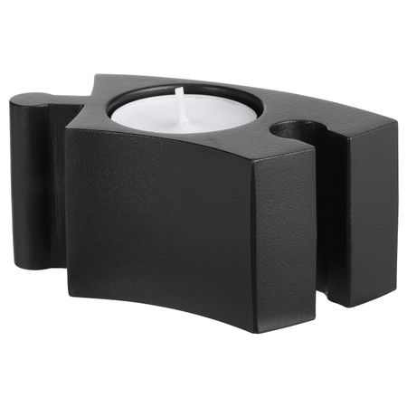 Подсвечник для свечи, греющей свечи, черный, 5 см IKEA ВЭРМЕР 904.406.17