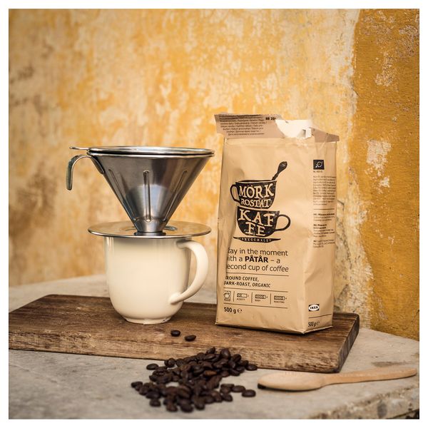 Металлический фильтр для кофе,3 предмета, нержавеющая сталь IKEA ÖVERST 903.602.34 - фото 12