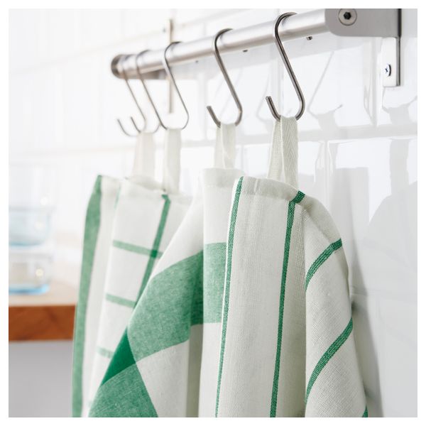 Полотенце кухонное ЭЛЛИ, белый, зеленый (50x65 см) - фото 2