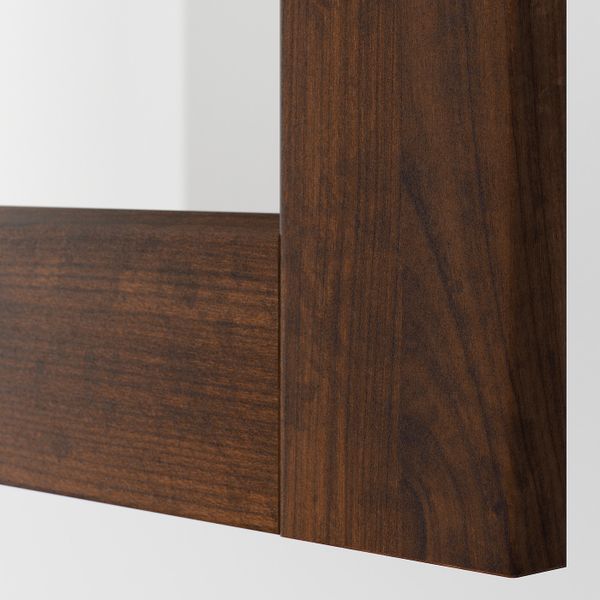 Навесной шкаф с 2 стеклянная дверями, белый/Эдсерум коричневый 80x40 см IKEA METOD МЕТОД 892.265.95 - схема-чертеж с размерами