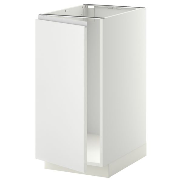 Напольный шкаф для мойки, мусорных контейнер МЕТОД, белый, Нодста белый (40x60 см) - схема-чертеж с размерами