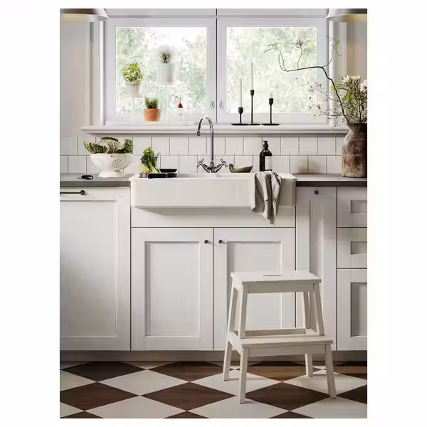 BEKVÄM Табурет-лестница - белый 50 см - фото 4