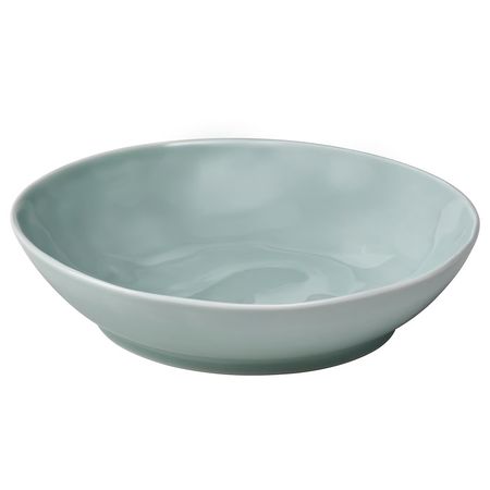 FORELLTETRA Тарелка глубокая - бирюзовый/серый 21x19 см