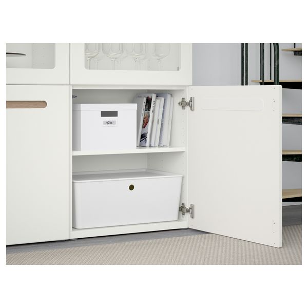 Комбинация для хранения со стеклянными дверцами БЕСТО, Марвикен белый прозрачное стекло (120x40x192 см) - схема-чертеж с размерами