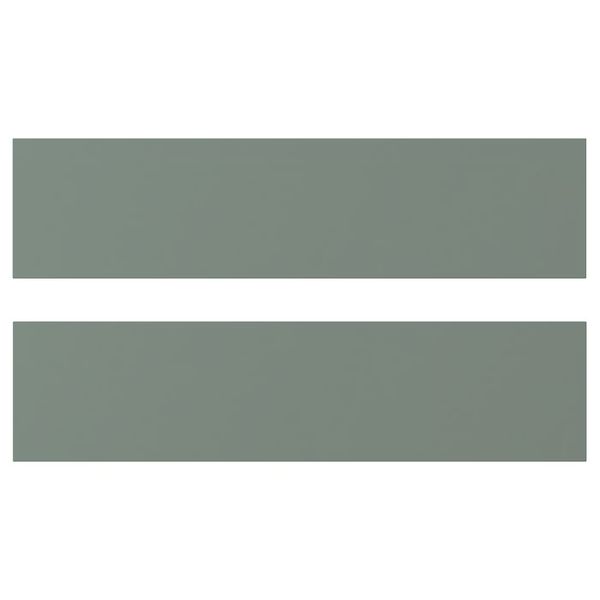 NICKEBO Фронтальная панель ящика - матовая поверхность серо-зеленый 40x10 см - фото 1