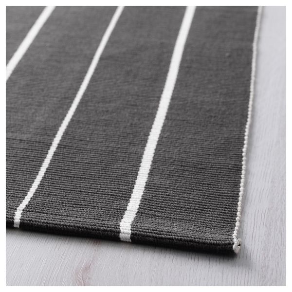 Ковер, безворсовый СЁФТЕН, черный, белый (80x150 см) - фото 2