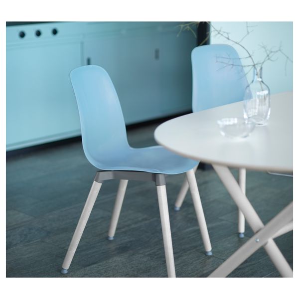 Стул ЛЕЙФ-АРНЕ, голубой, Эрнфрид береза - схема-чертеж с размерами