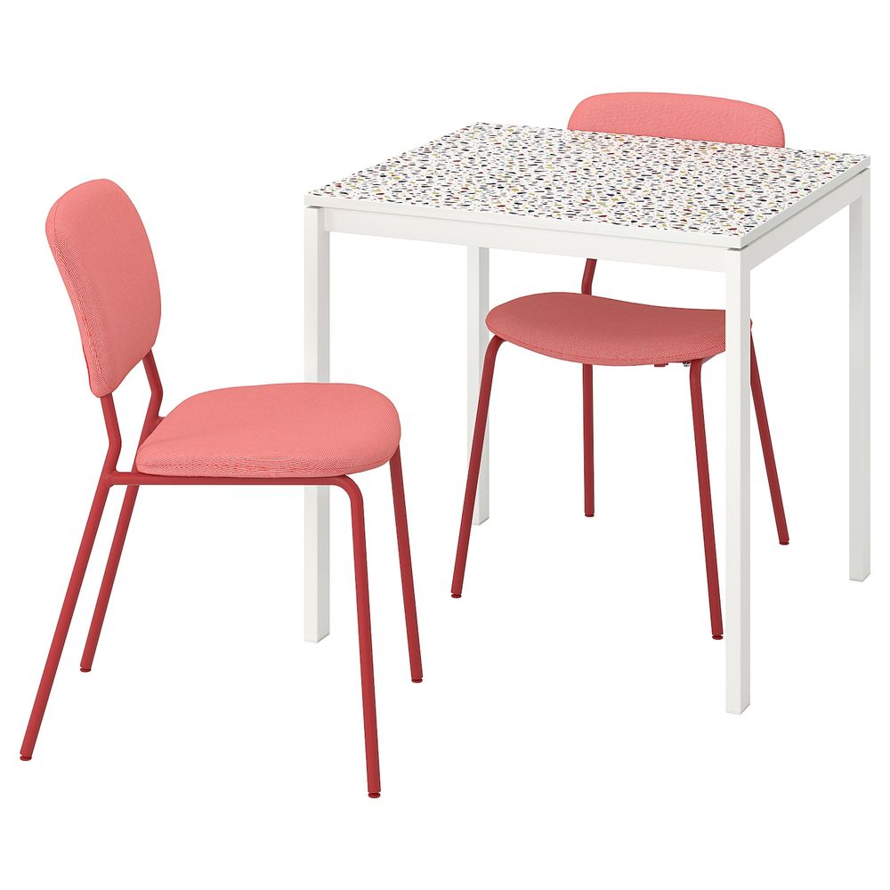 Стол и 2 стула, мозаичный орнамент белый/Кабуса красный 75x75 см IKEA MELLTORP МЕЛЬТОРП / KARLJAN КАРЛ-ЯН 093.901.46 - схема-чертеж с размерами
