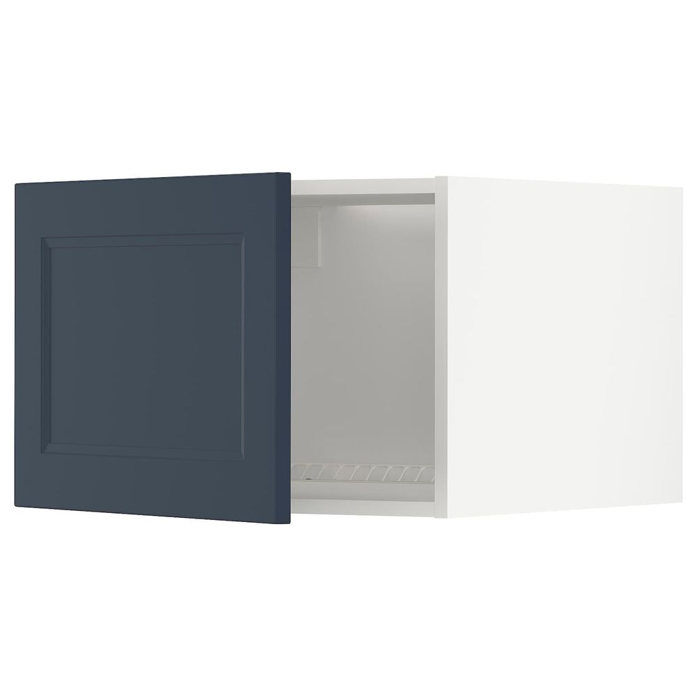 Верхний шкаф для холодильника/морозильн, белый Акстад/матовая поверхность синий 60x40 см IKEA METOD МЕТОД 994.020.22 - фото 1