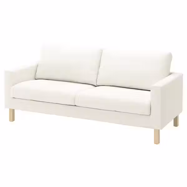 SALTSJÖBADEN САЛТСЁБАДЕН Чехол на 3-местный диван - Blekinge белый - схема-чертеж с размерами