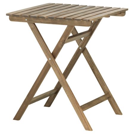 Садовый стол, складной светло-коричневая морилка 60x62 см IKEA ASKHOLMEN АСКХОЛЬМЕН 103.757.10