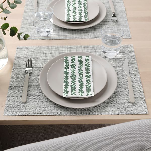 Салфетка бумажная, с рисунком/зеленый 38x38 см IKEA VINTERSNÖ ВИНТЕРСНЁ 205.110.43 - фото 1