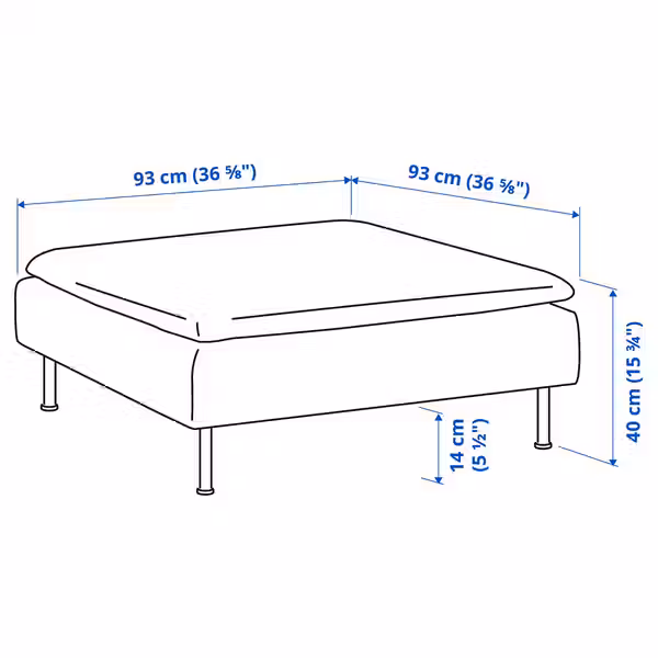 IKEA, дополнительный ракурс - схема-чертеж с размерами