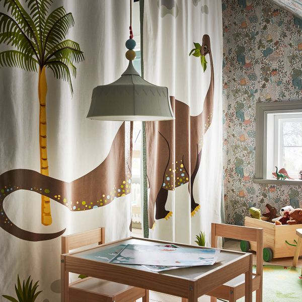 Гардины с прихватом, 2 шт., Бронтозавр 120x300 см IKEA JÄTTELIK ЙЭТТЕЛИК 504.641.58 - фото 4