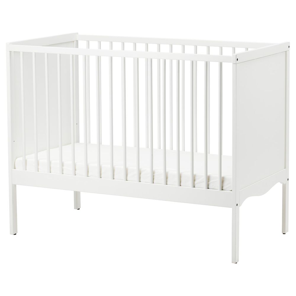 Кроватка детская, белый, 60x120 см IKEA СОЛГУЛЬ 603.624.18 - фото 1