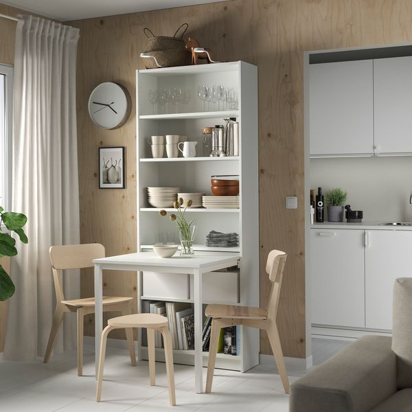 Стеллаж с письменным столом, белый, 80x202 см IKEA BILLY БИЛЛИ 295.639.33 - фото 1