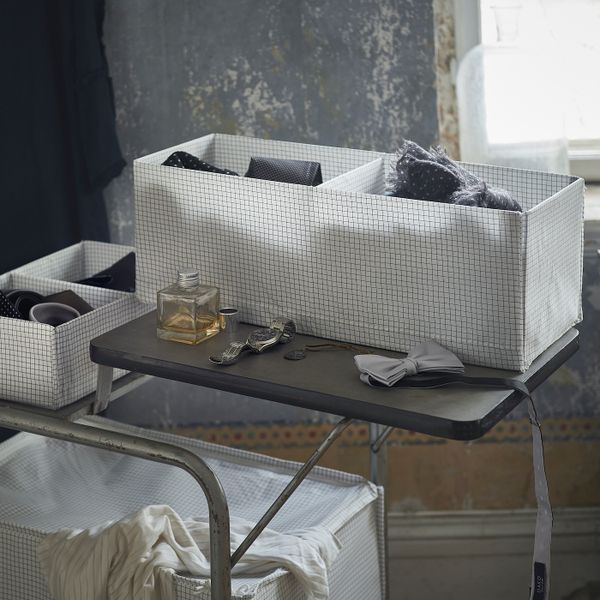 Ящик с отделениями, белый, серый 20x51x18 см IKEA СТУК 203.642.35 - фото 3