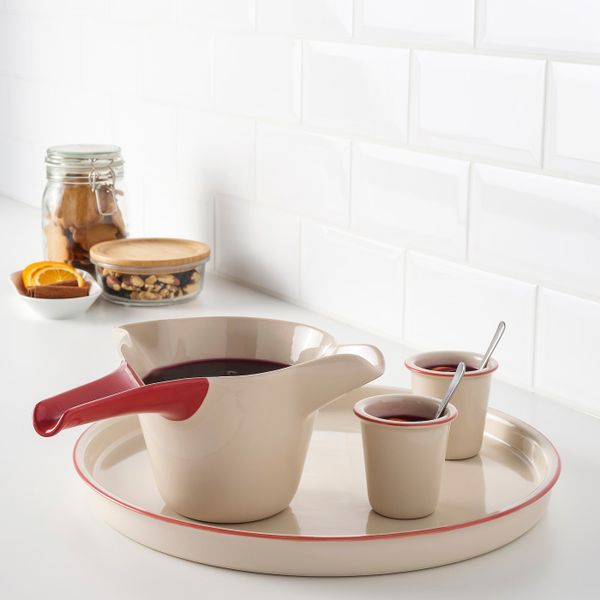 Блюдо, бежевый, 37 см IKEA ВЭРМЕР 004.406.45 - фото 2