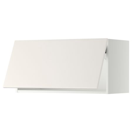 Горизонтальный навесной шкаф МЕТОД, белый, Веддинге белый