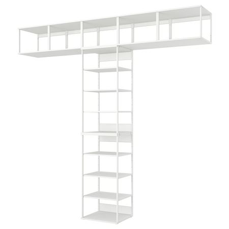 PLATSA Открытый стеллаж - белый 300x42x281 см