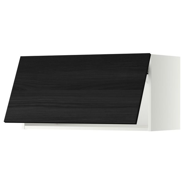 Горизонтальный навесной шкаф МЕТОД, белый, Тингсрид черный - схема-чертеж с размерами