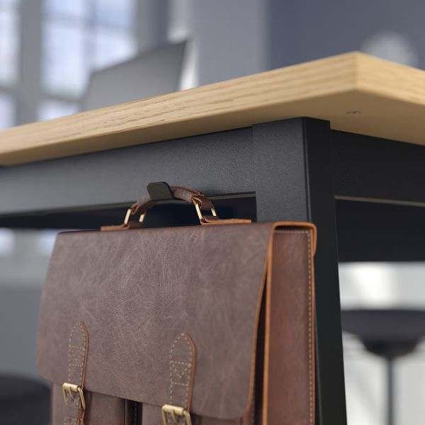 MITTZON МИТТЗОН Конференц-стол - дубовый шпон/чёрный 140x108x105 см - фото 7