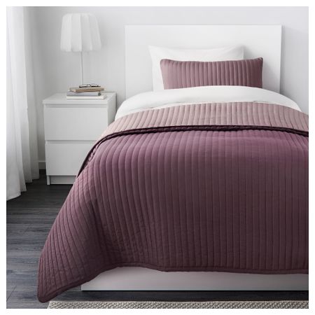 Покрывало и чехол на подушку КАРИТ, сиреневый