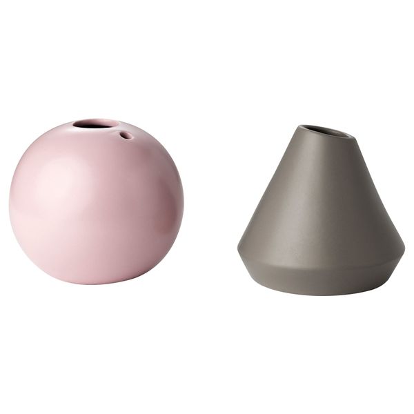 Набор ваз, 2 штуки ГРАДВИС, зеленый, розовый - фото 1