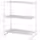 JOSTEIN Стеллаж - д/дома/улицы/металлический белый 81x40x90 см