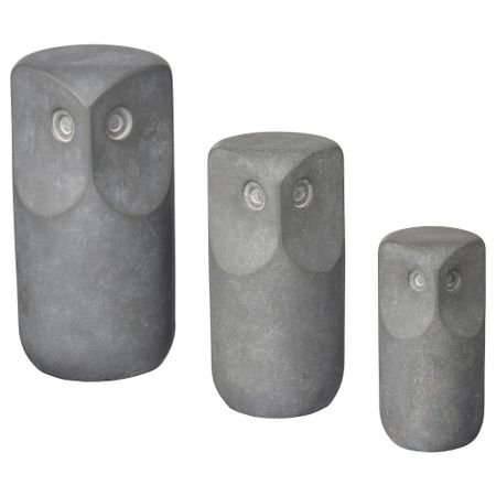 Набор украшений, 3 шт., сова, серый IKEA TONAD ТОНАД 304.598.17