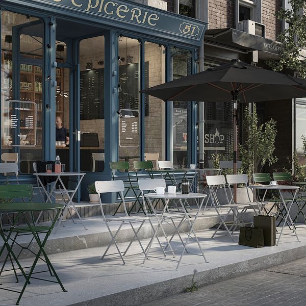 Стол+2стула,д/сада, серый/Куддарна серый IKEA SUNDSÖ СУНДСЁ 894.348.63 - фото 5