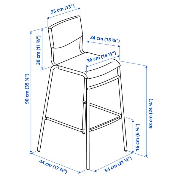 IKEA, дополнительный ракурс - схема-чертеж с размерами
