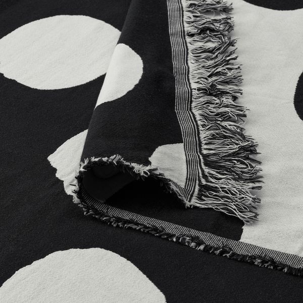 Плед, черный-белый, 130x170 см IKEA KLYNNETÅG 105.722.25 - фото 6