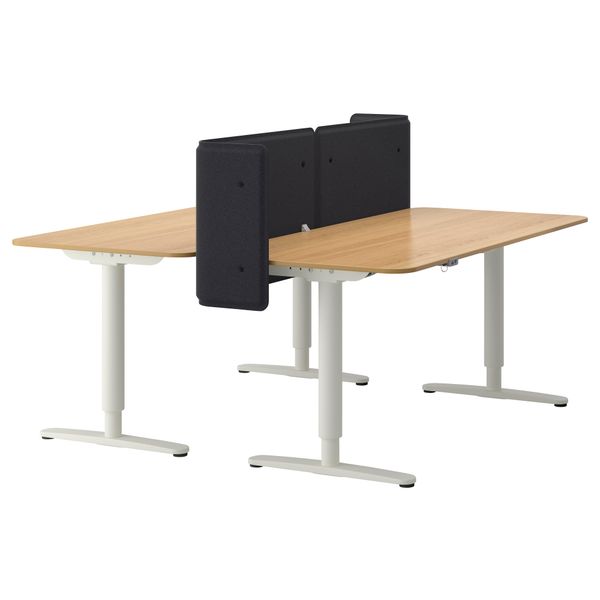 Стол-трансформер с экраном БЕКАНТ, дубовый шпон, белый (160x160 55 см) - схема-чертеж с размерами