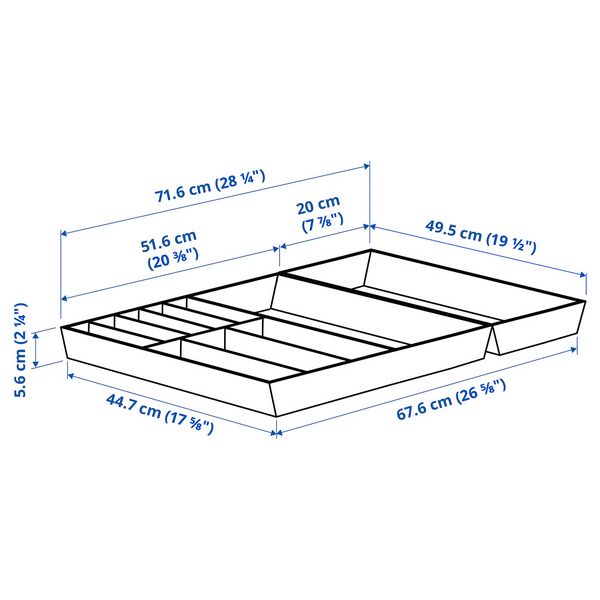 IKEA, дополнительный ракурс - схема-чертеж с размерами