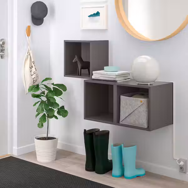 EKET Комбинация настенных шкафов - темно-серый 105x35x70 см - фото 2