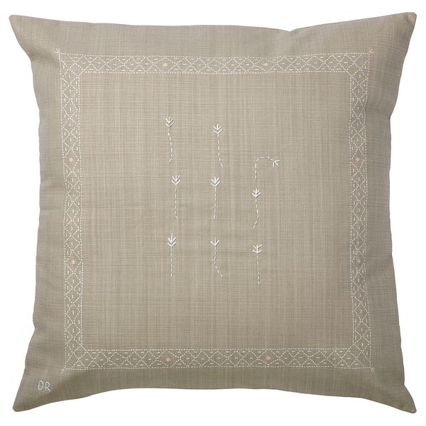 Чехол на подушку, бежевый, цветок, 50x50 см IKEA ÅKERNEJLIKA 705.772.01 - фото 2