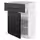 METOD / MAXIMERA Напольный шкаф с ящиком/дверцей - белый/Bodbyn чёрный 60x37 см