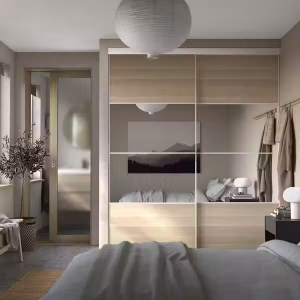 SKYTTA / BOAXEL Гардероб с раздвижными дверями - фото 2