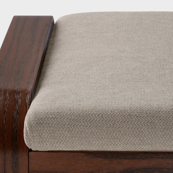 Табурет для ног, коричневый/Хили бежевый IKEA POÄNG ПОЭНГ 793.194.01 - фото 2