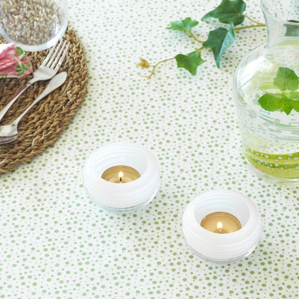 Подсвечник для греющей свечи, стекло белый 5 см IKEA INBJUDEN ИНБЬЮДЕН 304.913.13 - фото 3