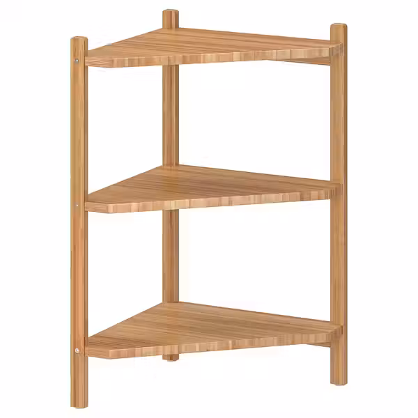 RÅGRUND Угловой стеллаж под раковину - бамбук 34x60 см - фото 1