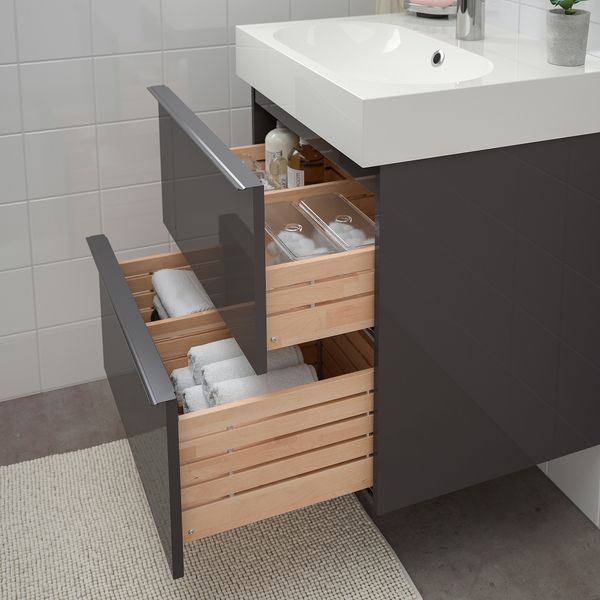 Шкаф для раковины с 2 ящиками, 61x49x68 cm IKEA BRÅVIKEN БРОВИКЕН, GODMORGON ГОДМОРГОН 692.923.41 - фото 4