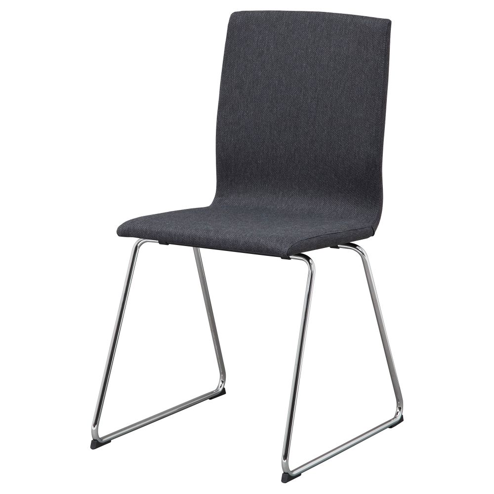 Стул ВОЛЬФГАНГ, хромированный, Дансбу темно-серый - схема-чертеж с размерами