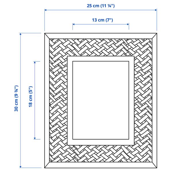 Рама, 13x18 см, естественный IKEA PARKSYRLIG СИРЛИГREN 405.341.90 - схема-чертеж с размерами