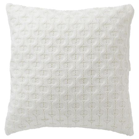 Чехол на подушку ВИВИАННА, вязаный, белый (50x50 см)